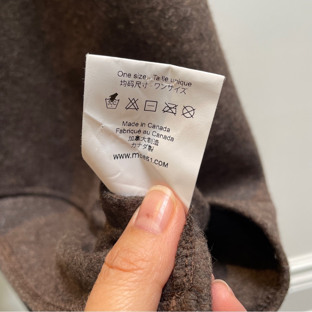 m0851 Blanket Cape in Cocoa Brown — Montreal Luxury Outerwear Brand - Picture 9 of 9